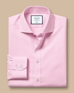 Dress Shirts|Pink Shirts<Charles Tyrwhitt Spread Collar Non-Iron Twill Shirt - Pink