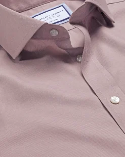 Shirt Sale|Dress Shirts<Charles Tyrwhitt Spread Collar Non-Iron Twill Shirt - Claret Pink