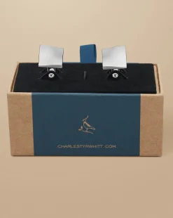 Cufflinks|Evening Accessories<Charles Tyrwhitt Square Cufflink - Silver Grey