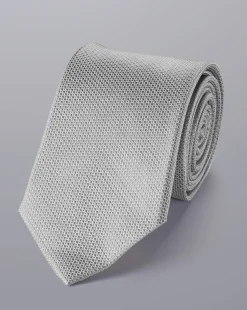 Ties & Bow-ties<Charles Tyrwhitt Stain Resistant Silk Tie - Light Grey