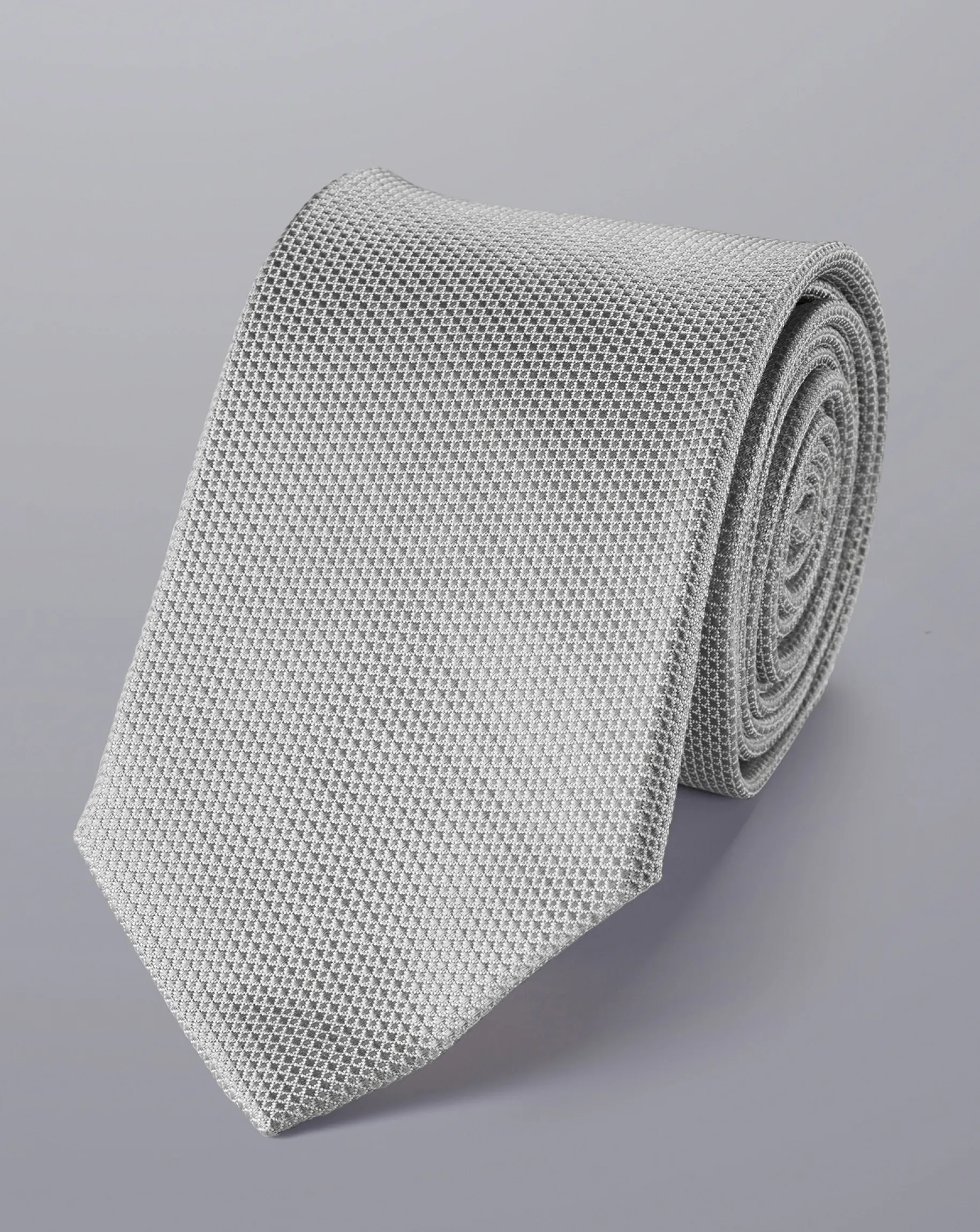 Ties & Bow-ties<Charles Tyrwhitt Stain Resistant Silk Tie - Light Grey