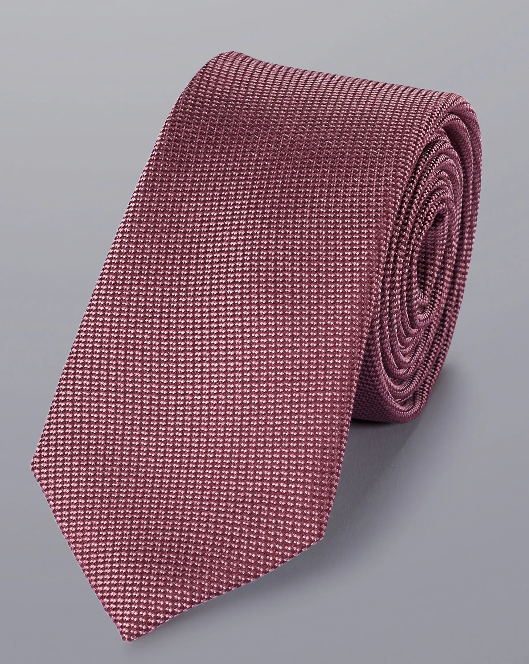 Wedding|Ties & Bow-ties<Charles Tyrwhitt Stain Resistant Slim Silk Tie - Claret Pink
