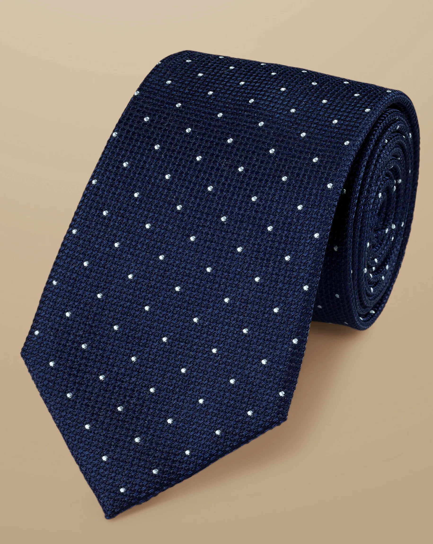 Ties & Bow-ties<Charles Tyrwhitt Stain Resistant Spot Silk Tie - Petrol & Light Blue Petrol Blue