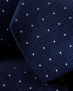 Ties & Bow-ties<Charles Tyrwhitt Stain Resistant Spot Silk Tie - Petrol & Light Blue Petrol Blue