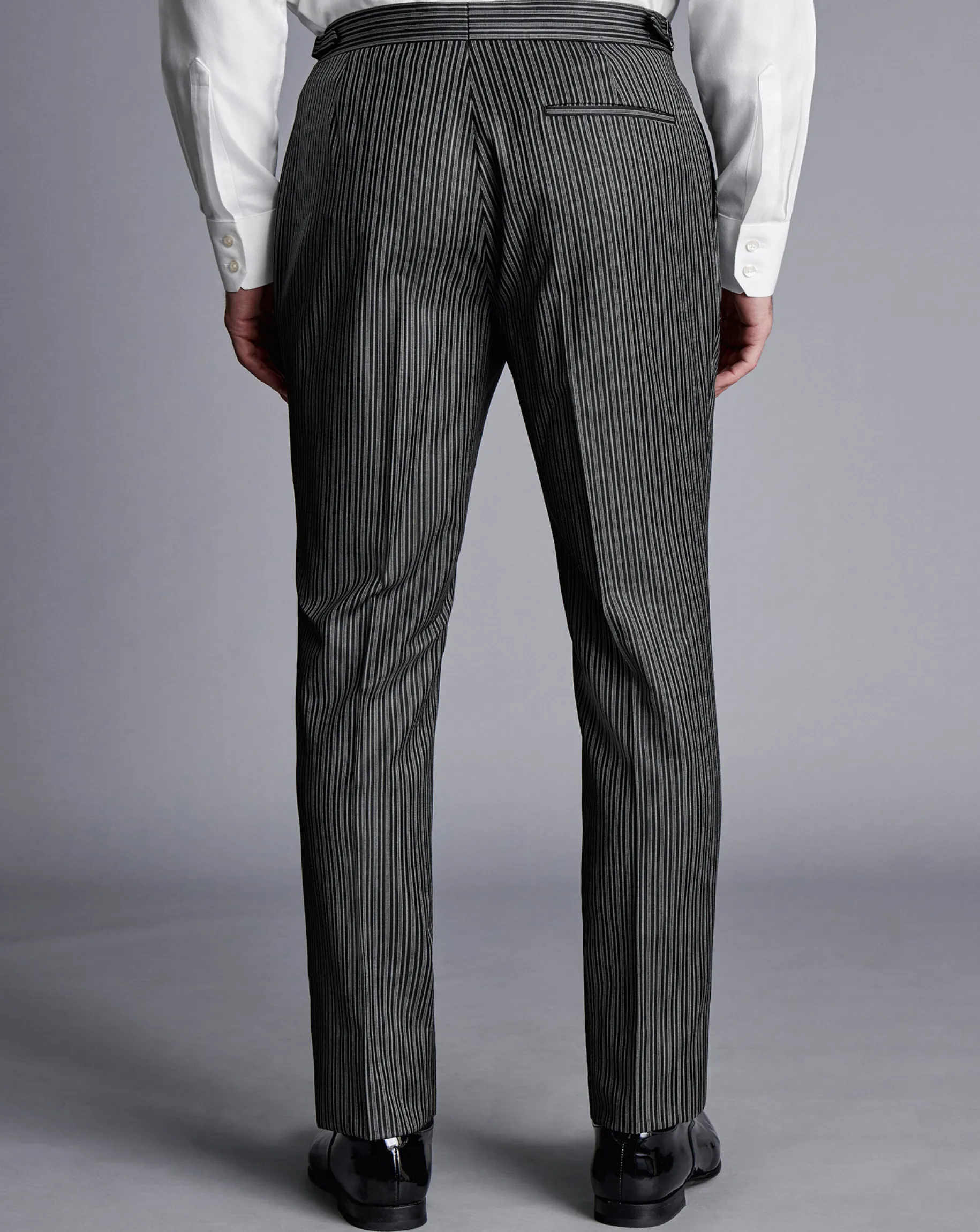Suit Pants<Charles Tyrwhitt Stripe Morning Suit Pants - Black