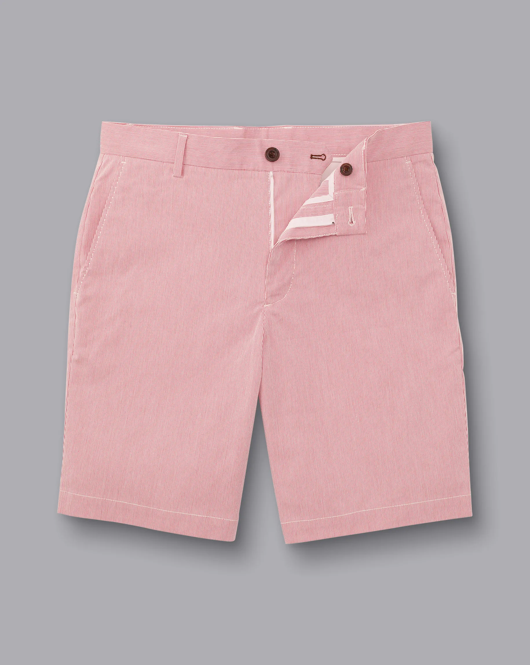Golf Collection|Pants & Shorts<Charles Tyrwhitt Stripe Shorts - Coral Pink