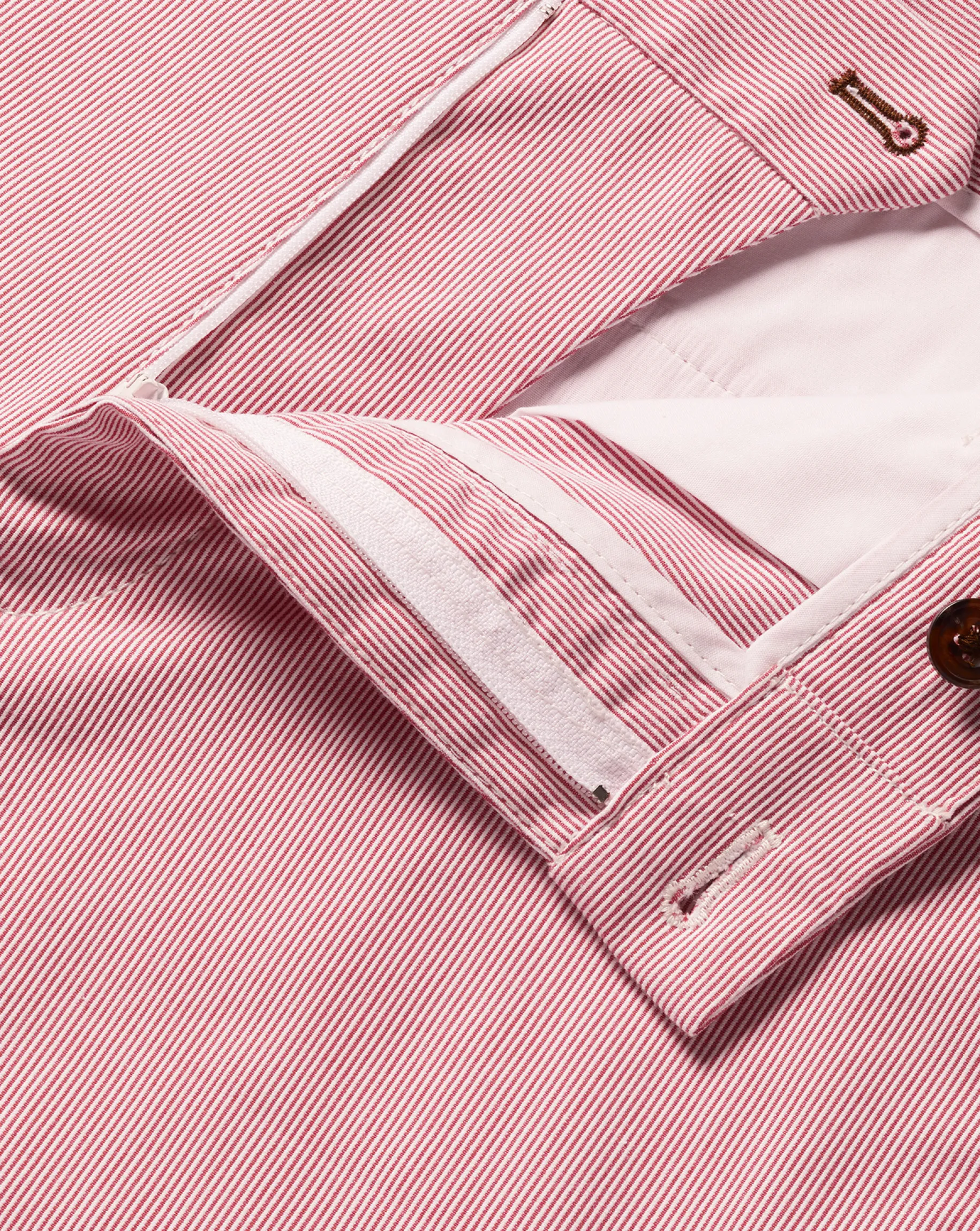 Golf Collection|Pants & Shorts<Charles Tyrwhitt Stripe Shorts - Coral Pink