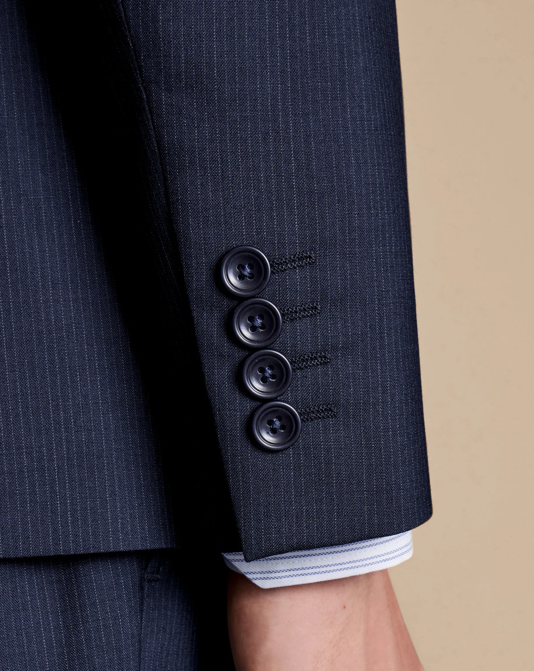 Suit Jackets|Blazers<Charles Tyrwhitt Stripe Suit Jacket - Navy