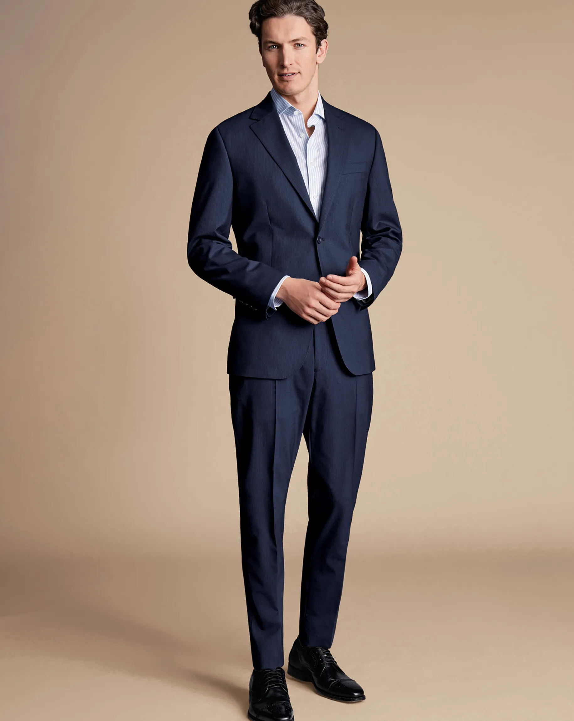 Suit Jackets|Blazers<Charles Tyrwhitt Stripe Suit Jacket - Navy