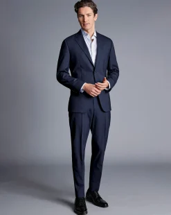 Suit Pants|Pants & Shorts<Charles Tyrwhitt Stripe Suit Pants - Navy