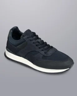Sneakers|Blue Shoes<Charles Tyrwhitt Suede And Textile Sneakers - Navy