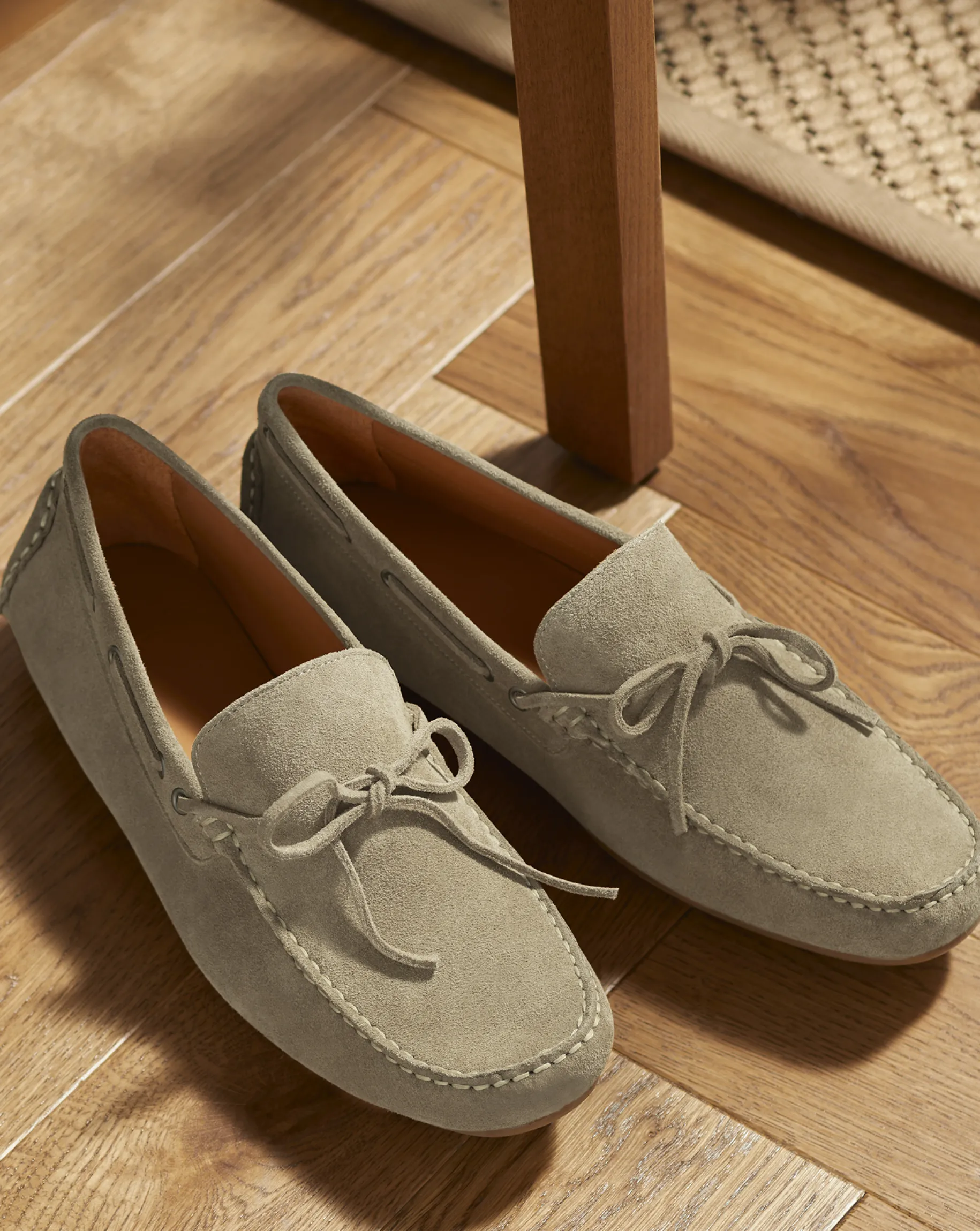 Shoes<Charles Tyrwhitt Suede Driving Loafers - Stone