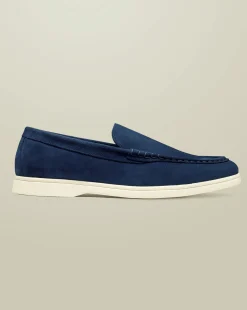 Loafers|Blue Shoes<Charles Tyrwhitt Suede Slip-On Loafer - French Blue