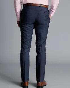 Suit Pants|Pants & Shorts<Charles Tyrwhitt Texture Suit Pants - Denim Blue