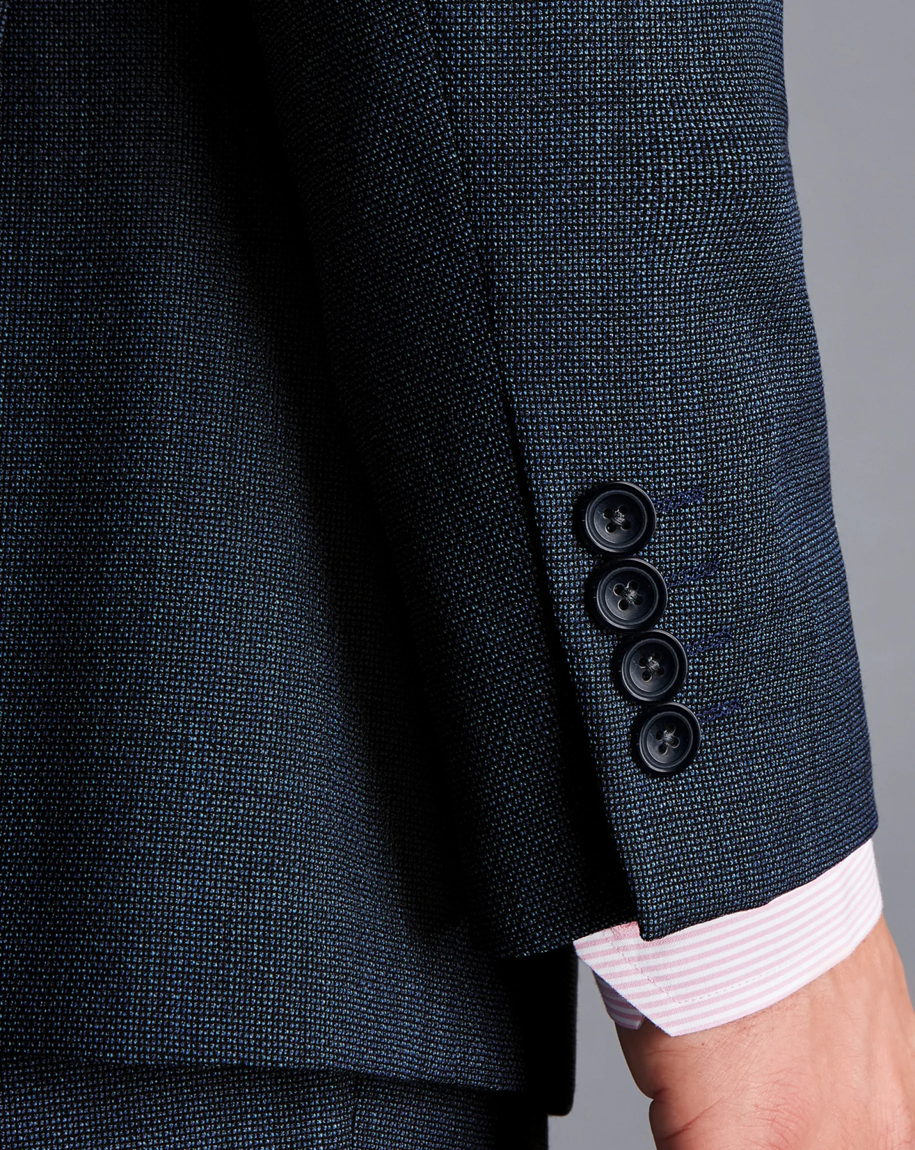 Suit Jackets|Blazers<Charles Tyrwhitt Textured Business Suit Jacket - Denim Blue