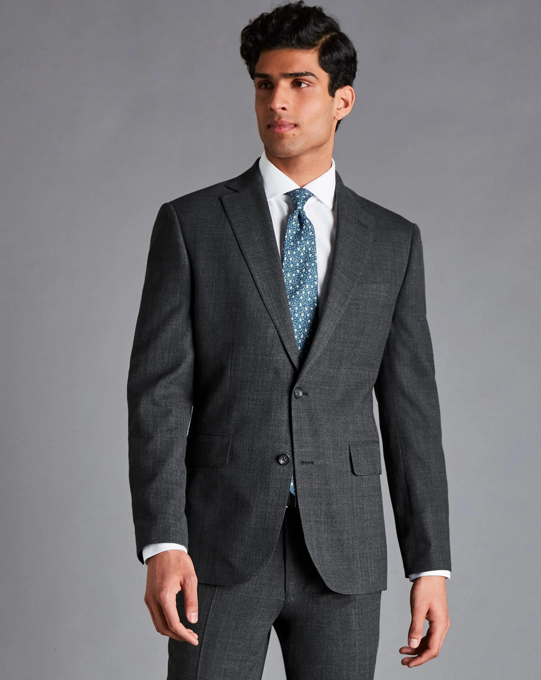 Suit Jackets|Blazers<Charles Tyrwhitt Textured Business Suit Jacket - Dark Grey