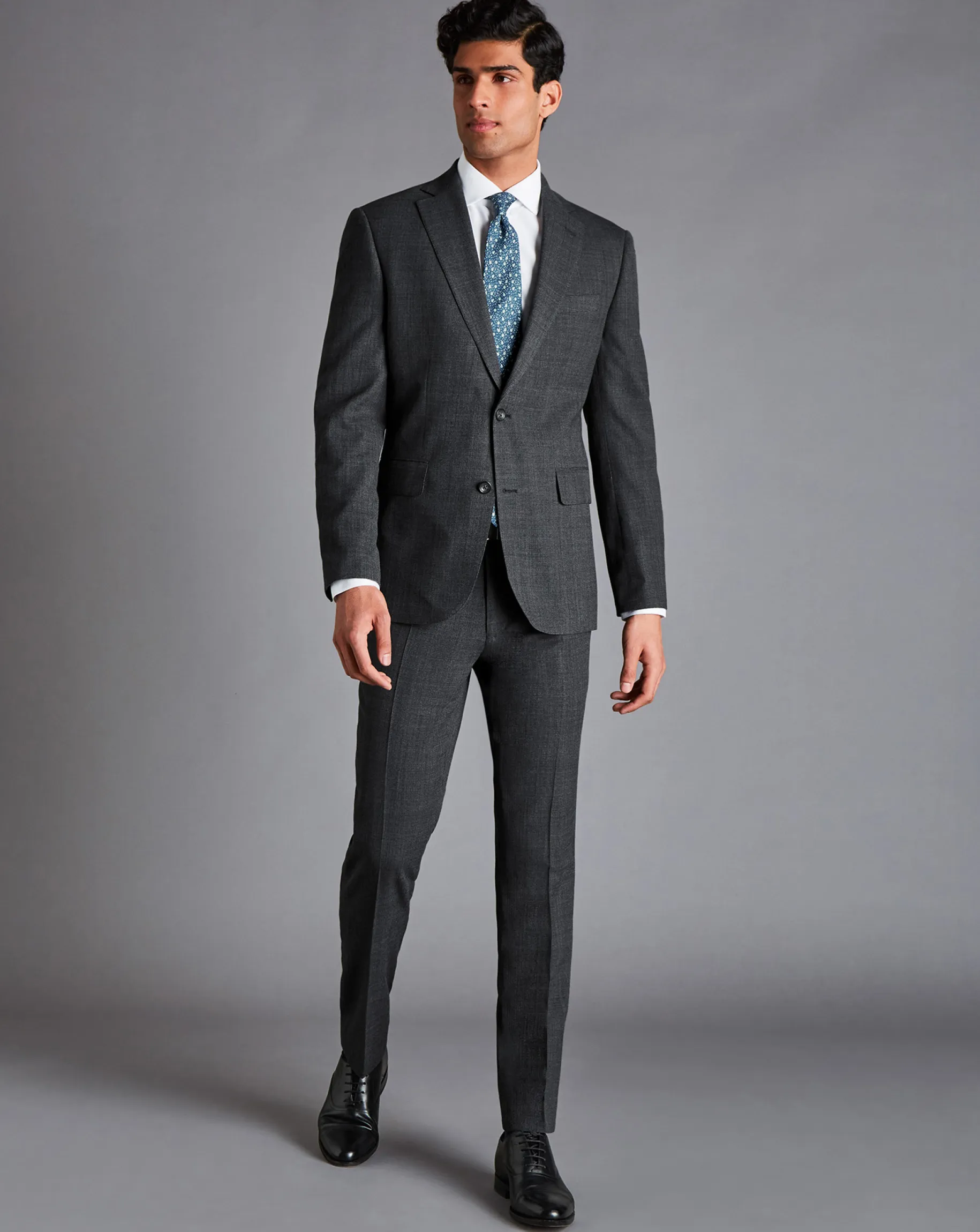 Suit Jackets|Blazers<Charles Tyrwhitt Textured Business Suit Jacket - Dark Grey