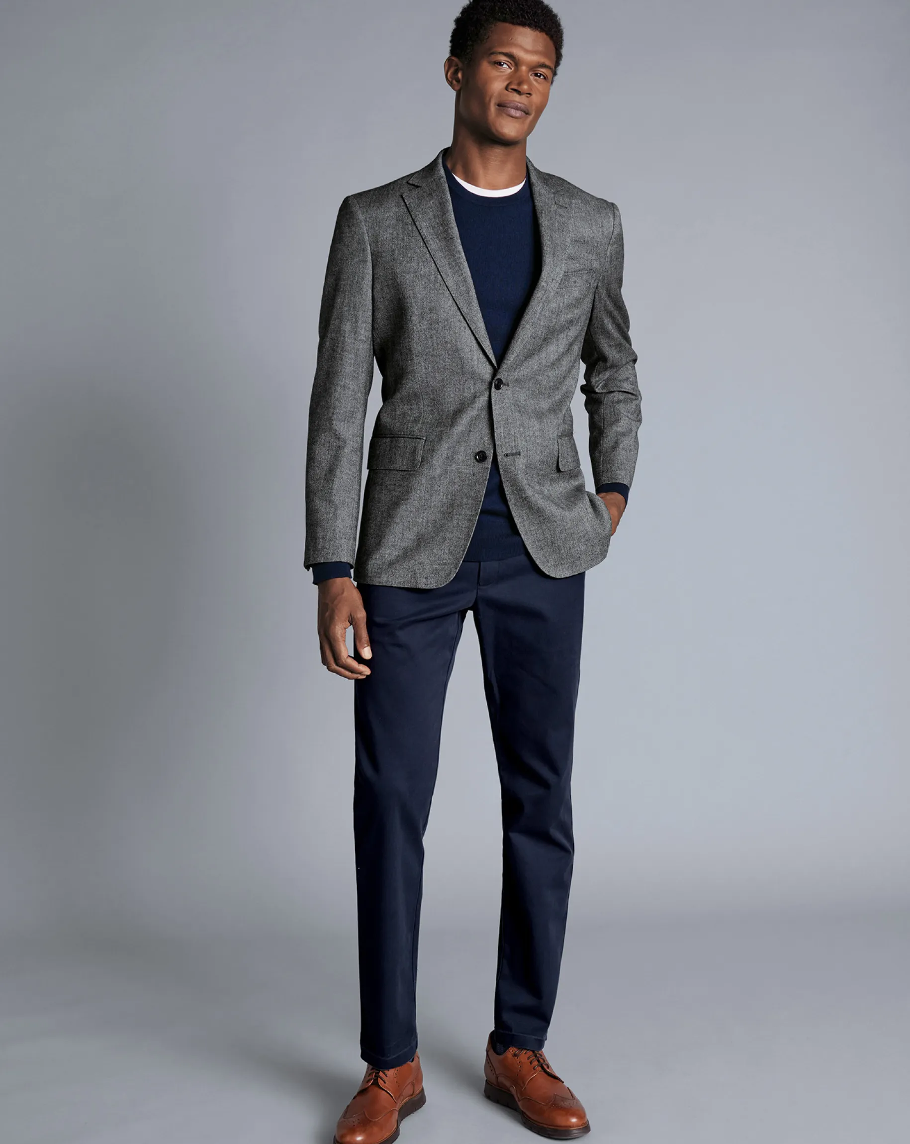 Coats & Jackets|Blazers<Charles Tyrwhitt Textured Wool Jacket - Grey