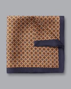 Pocket Squares<Charles Tyrwhitt Tile Print Silk Pocket Square - Camel