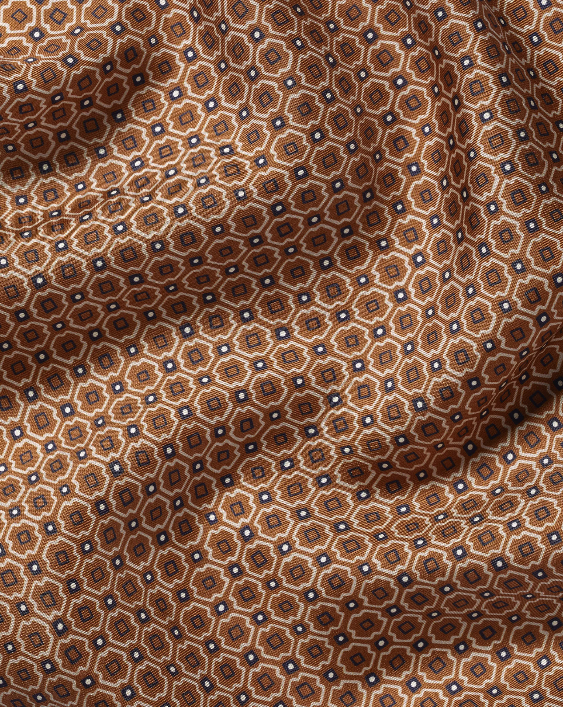 Pocket Squares<Charles Tyrwhitt Tile Print Silk Pocket Square - Camel