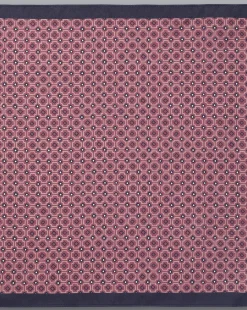 Accessories<Charles Tyrwhitt Tile Print Silk Pocket Square - Claret Pink