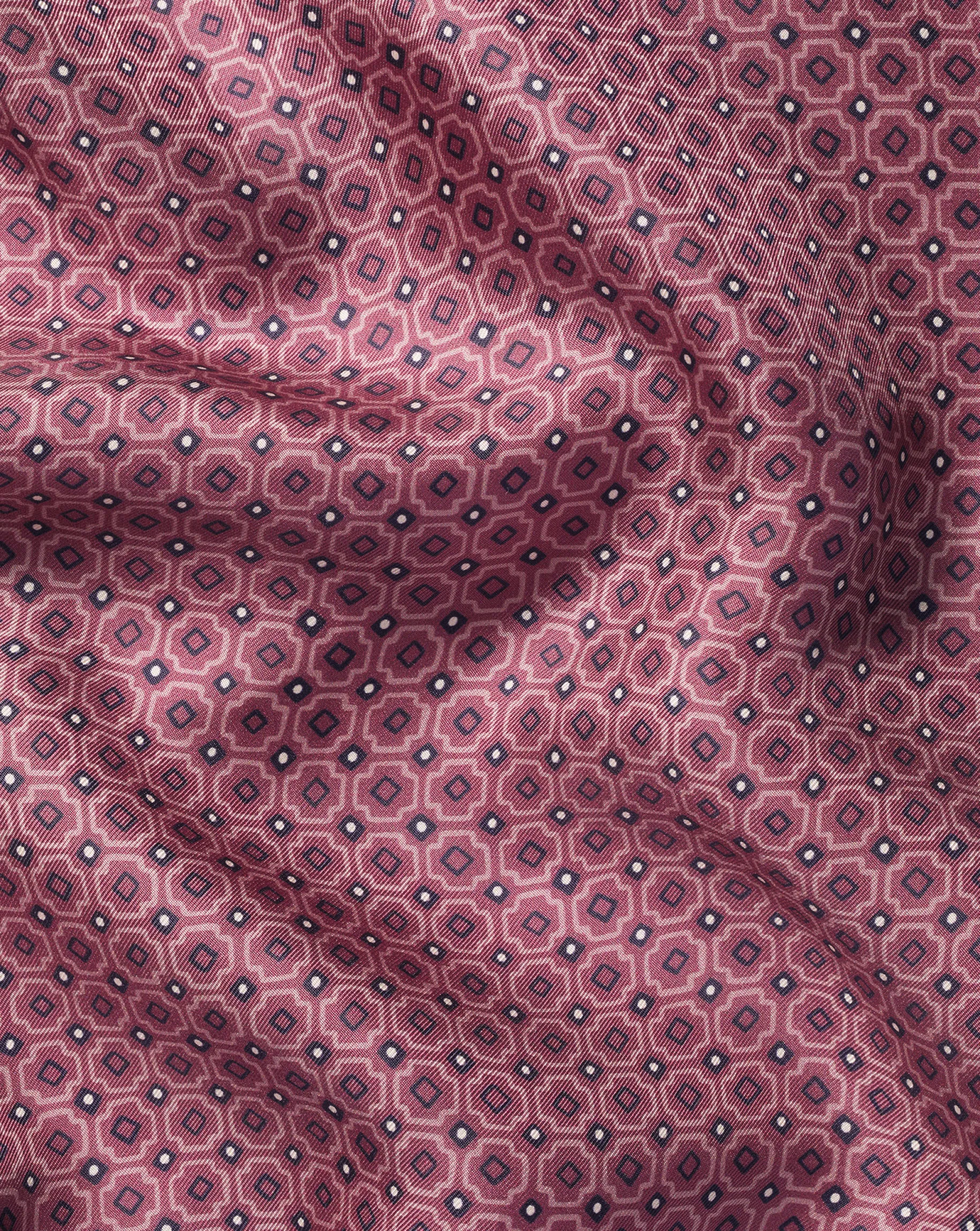 Accessories<Charles Tyrwhitt Tile Print Silk Pocket Square - Claret Pink