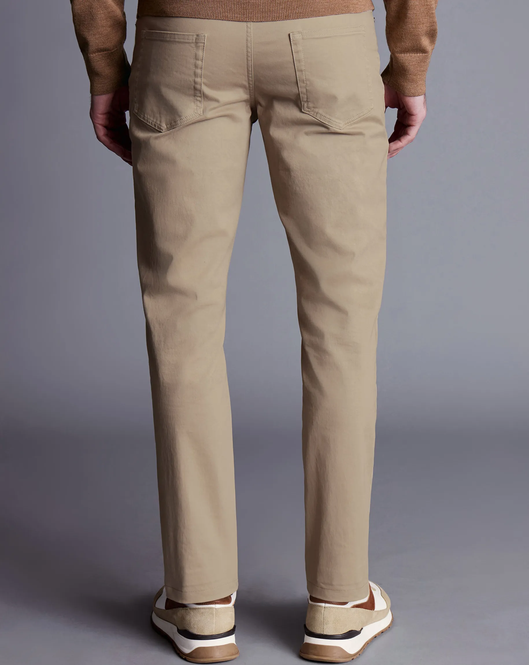 Pants & Shorts<Charles Tyrwhitt Twill 5 Pocket Jeans - Oatmeal
