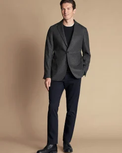 Blazers<Charles Tyrwhitt Twill Wool Jacket - Grey Charcoal