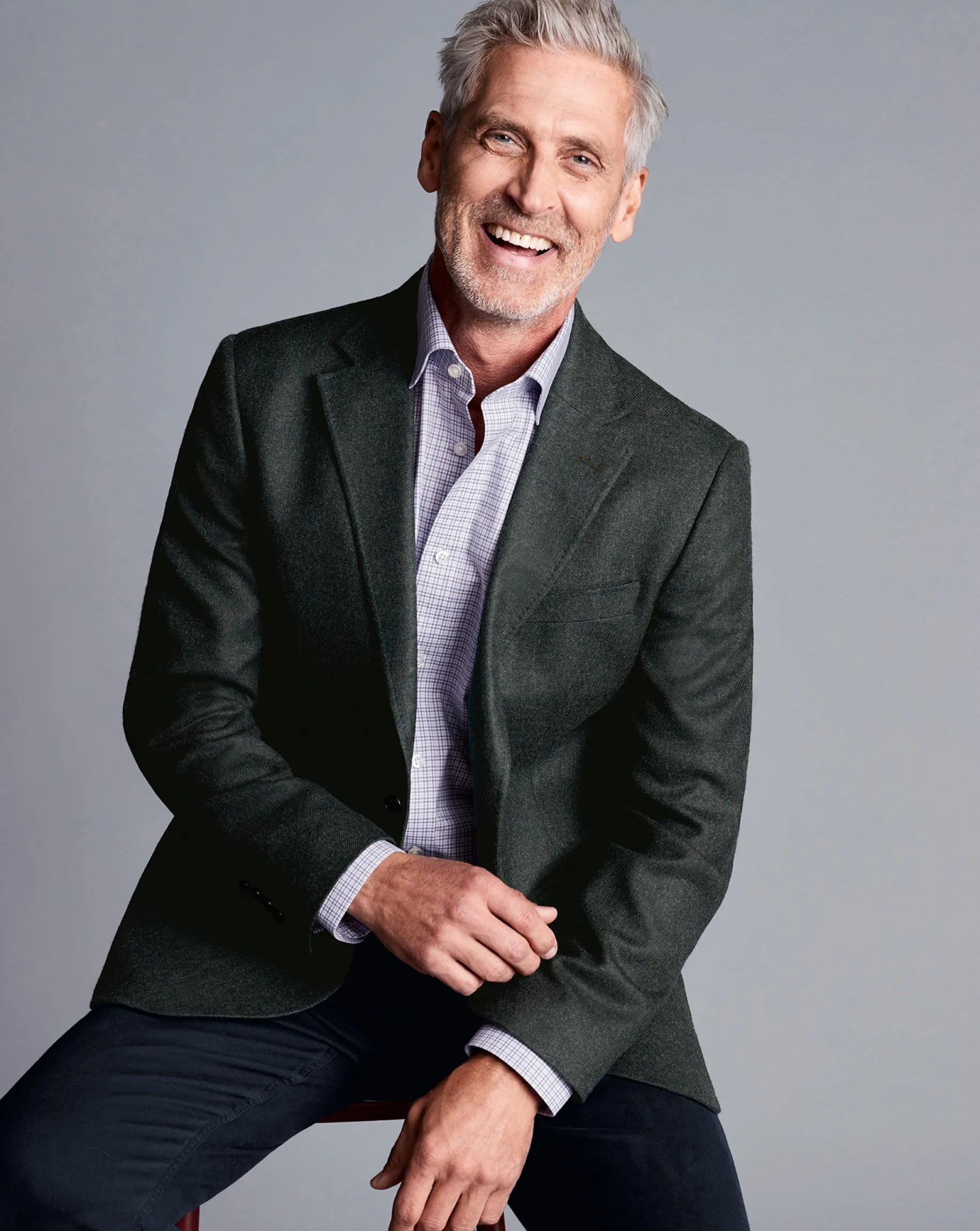Coats & Jackets|Blazers<Charles Tyrwhitt Twill Wool Jacket - Forest Green