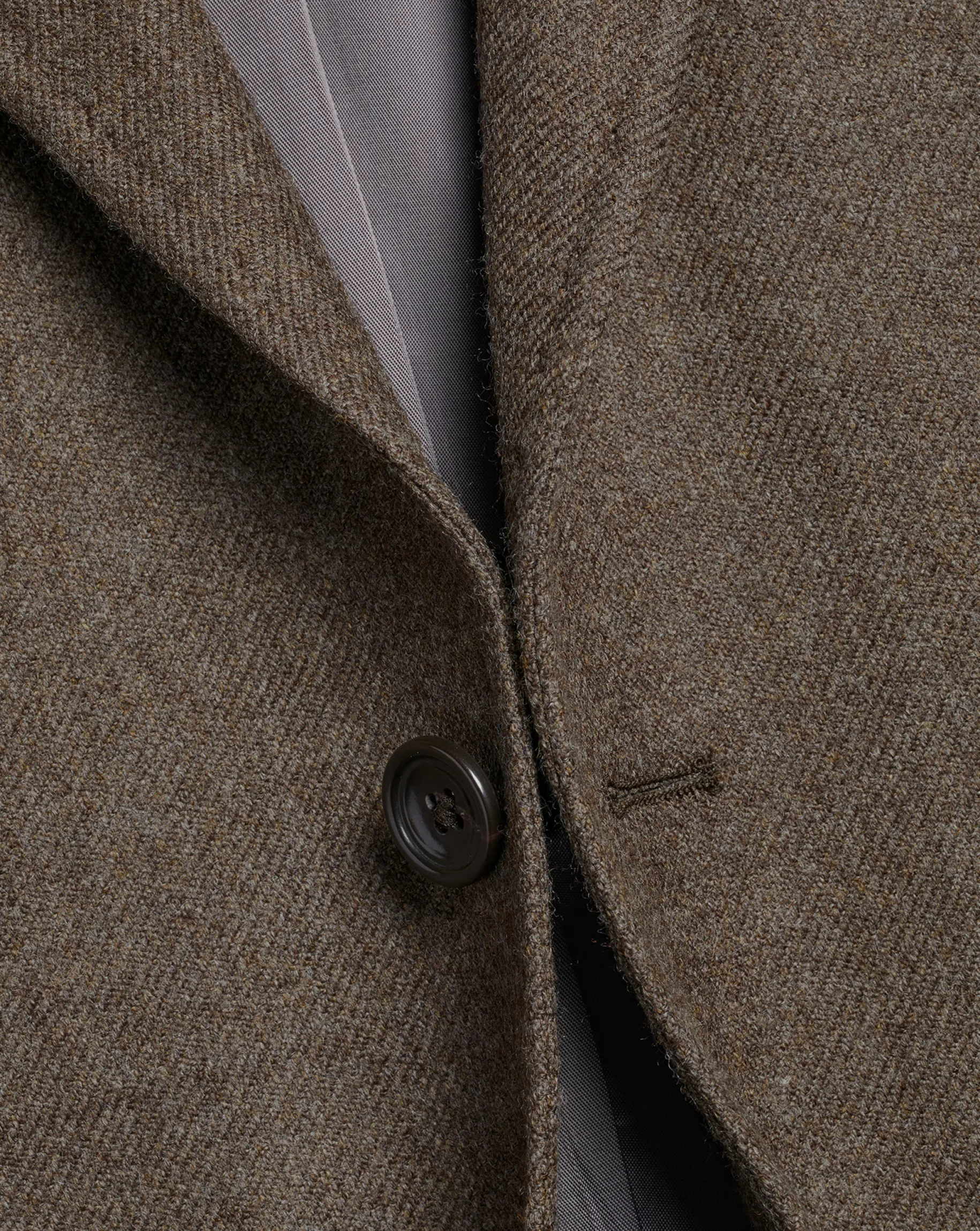 Brown|Blazers<Charles Tyrwhitt Twill Wool Jacket - Mocha