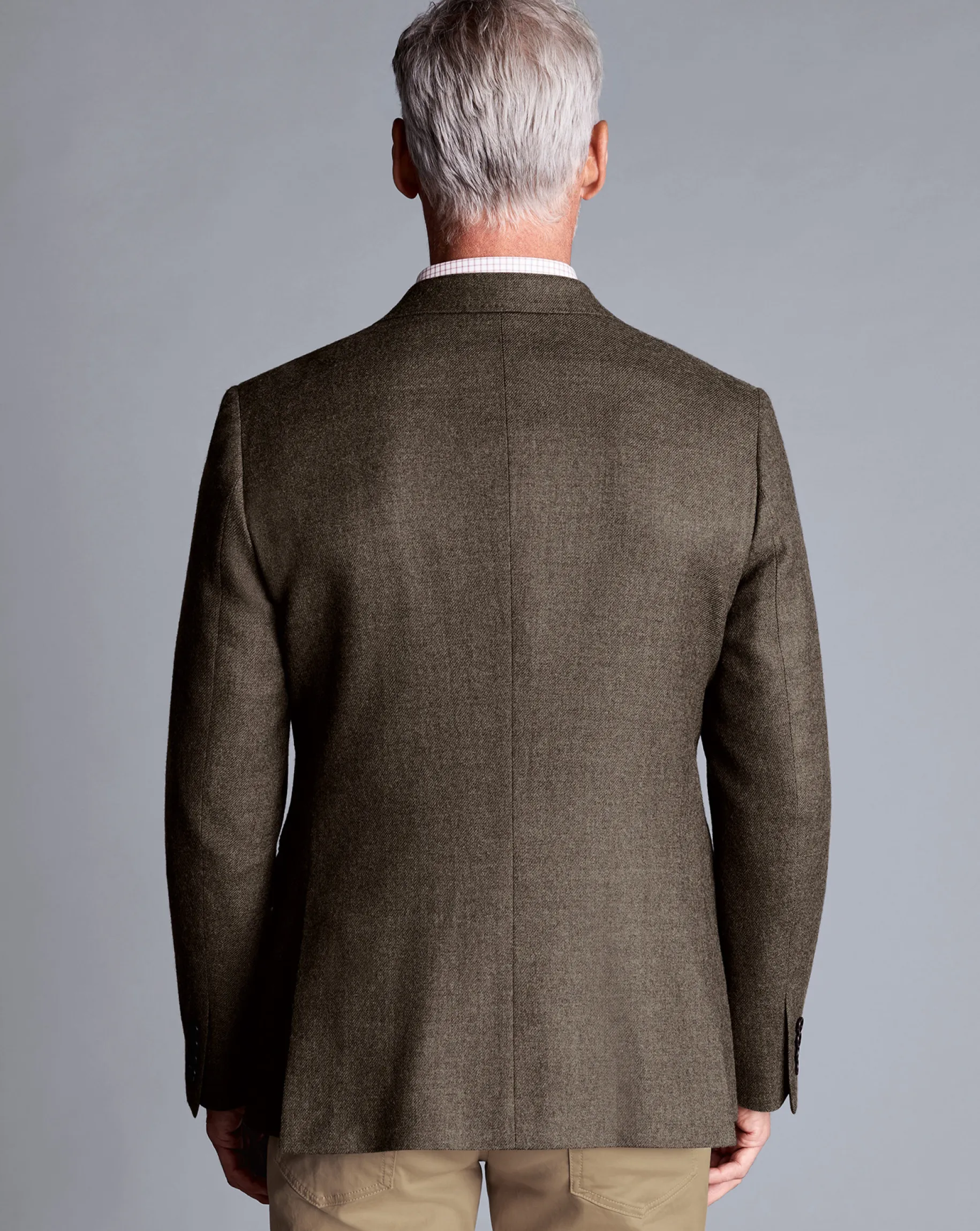 Brown|Blazers<Charles Tyrwhitt Twill Wool Jacket - Mocha