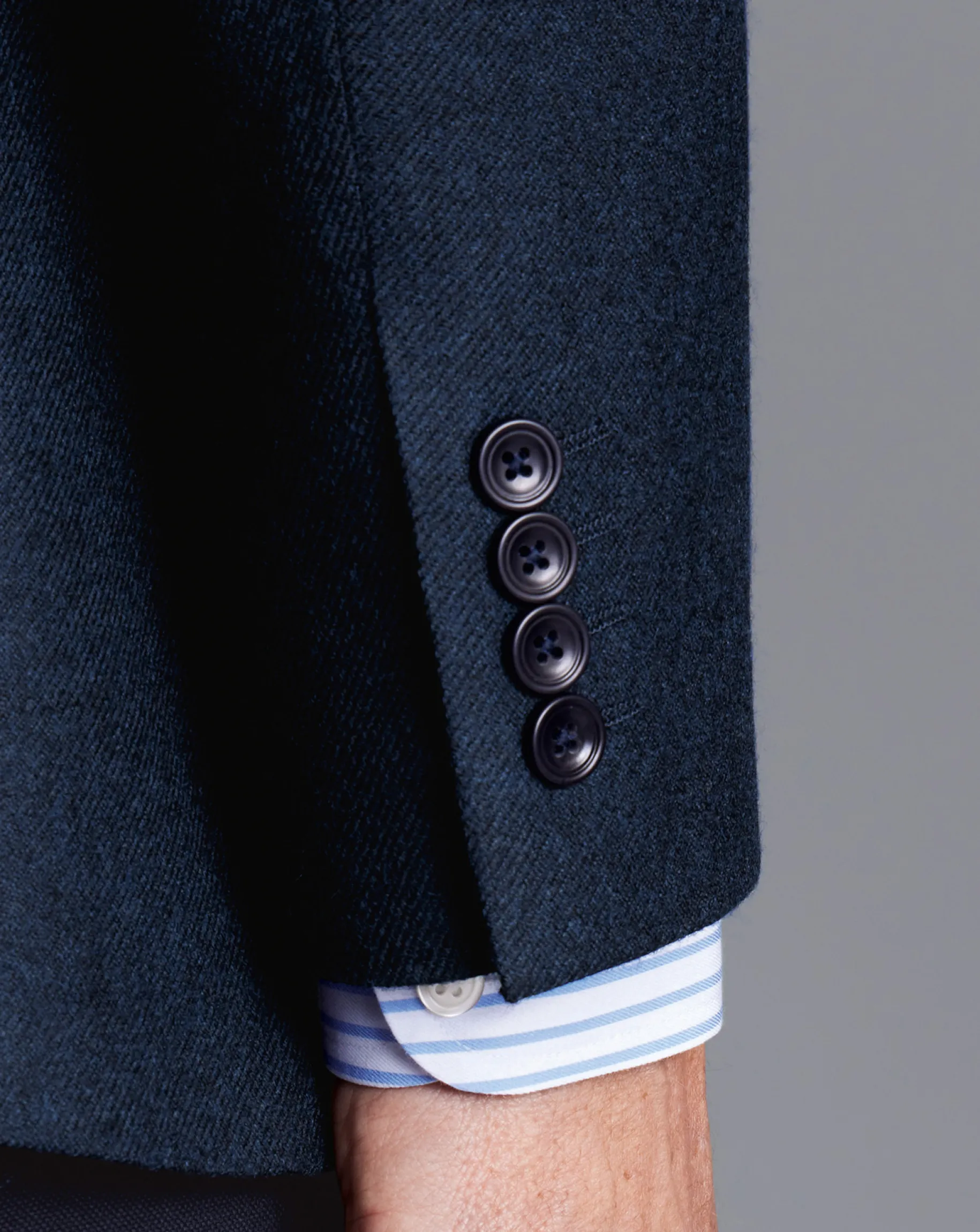 Blazers|Navy<Charles Tyrwhitt Twill Wool Jacket - Navy