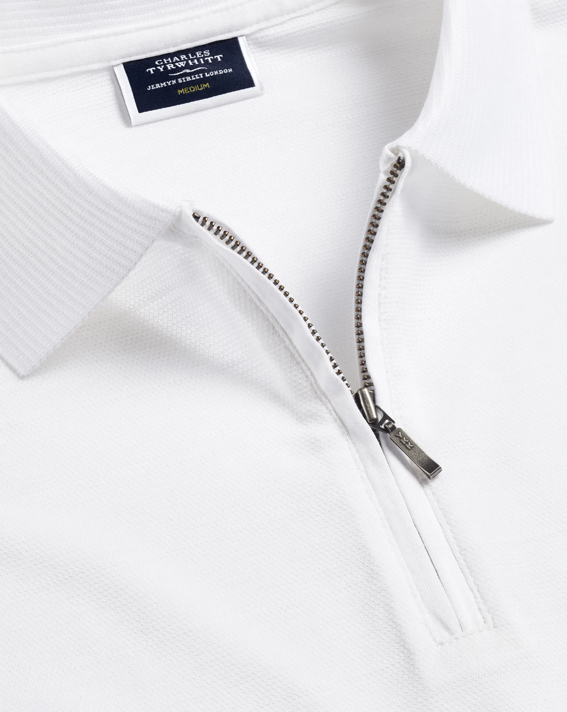 Shirt Sale|Polos<Charles Tyrwhitt Tyrwhitt Cool Quarter Zip Polo - White