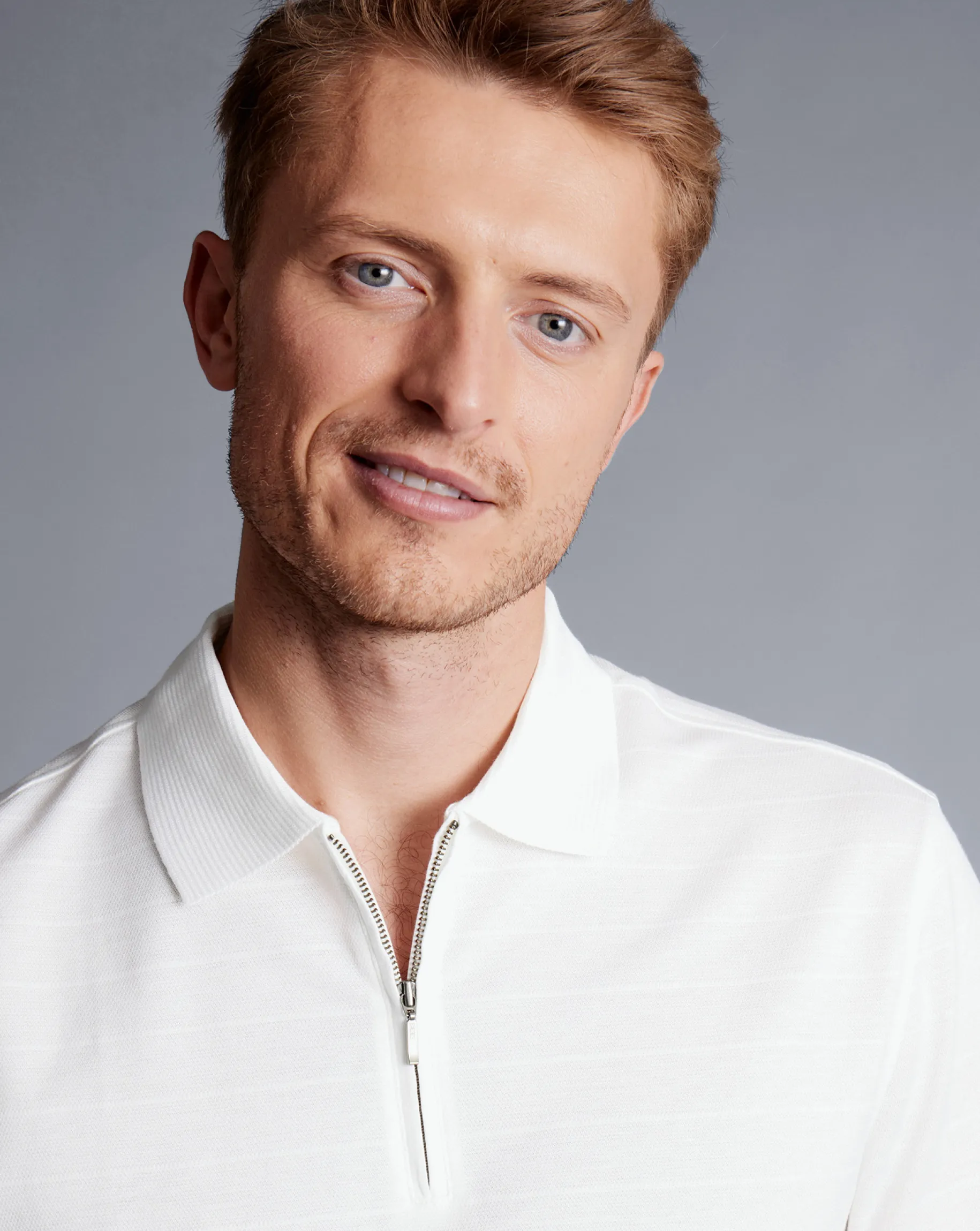 Shirt Sale|Polos<Charles Tyrwhitt Tyrwhitt Cool Quarter Zip Polo - White
