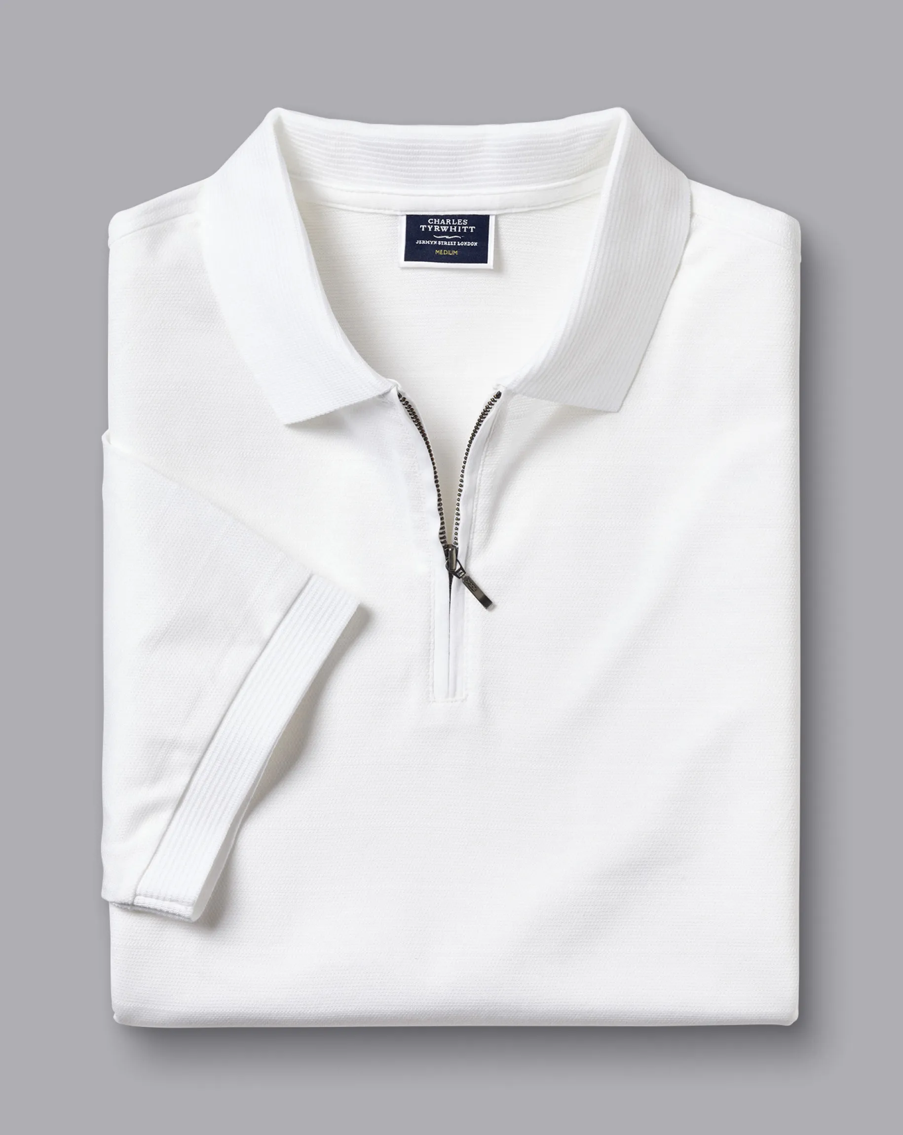 Shirt Sale|Polos<Charles Tyrwhitt Tyrwhitt Cool Quarter Zip Polo - White