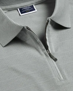 Shirt Sale|Polos<Charles Tyrwhitt Tyrwhitt Cool Quarter Zip Polo - Light Grey