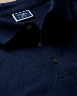 Blue Shirts|Blue<Charles Tyrwhitt Tyrwhitt Long Sleeve Pique Polo - Navy