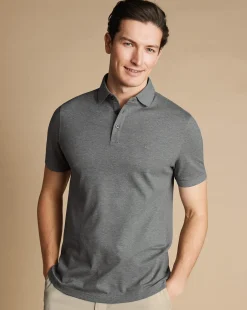 Golf polos|Grey<Charles Tyrwhitt Tyrwhitt Pique Polo - Grey