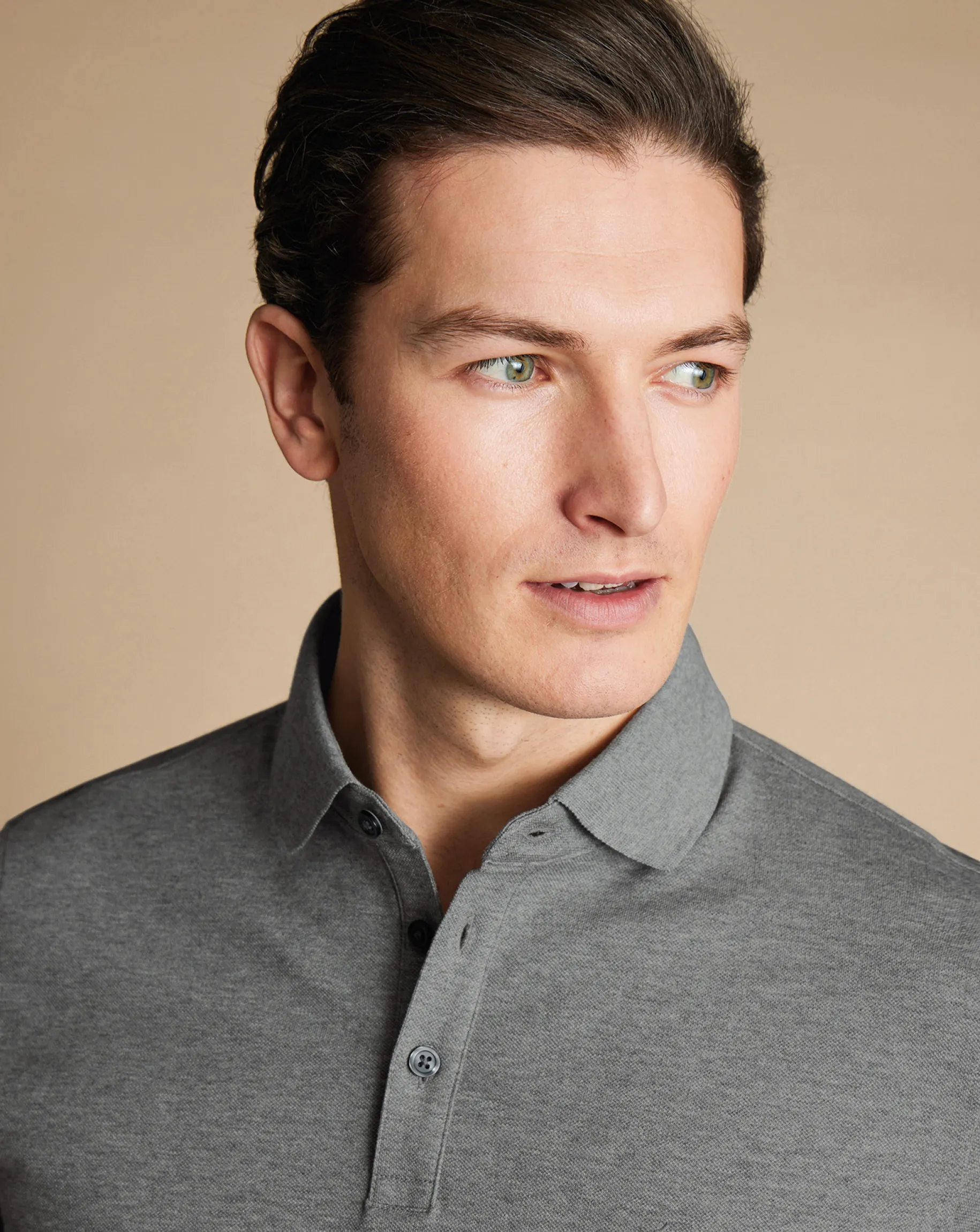 Golf polos|Grey<Charles Tyrwhitt Tyrwhitt Pique Polo - Grey