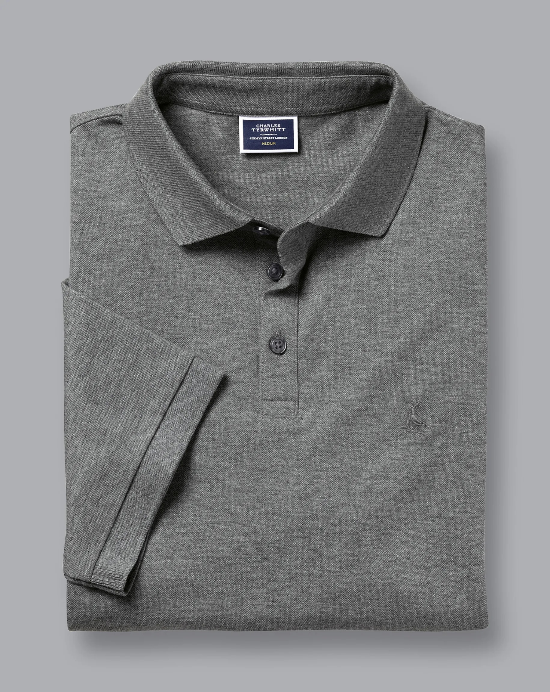 Golf polos|Grey<Charles Tyrwhitt Tyrwhitt Pique Polo - Grey