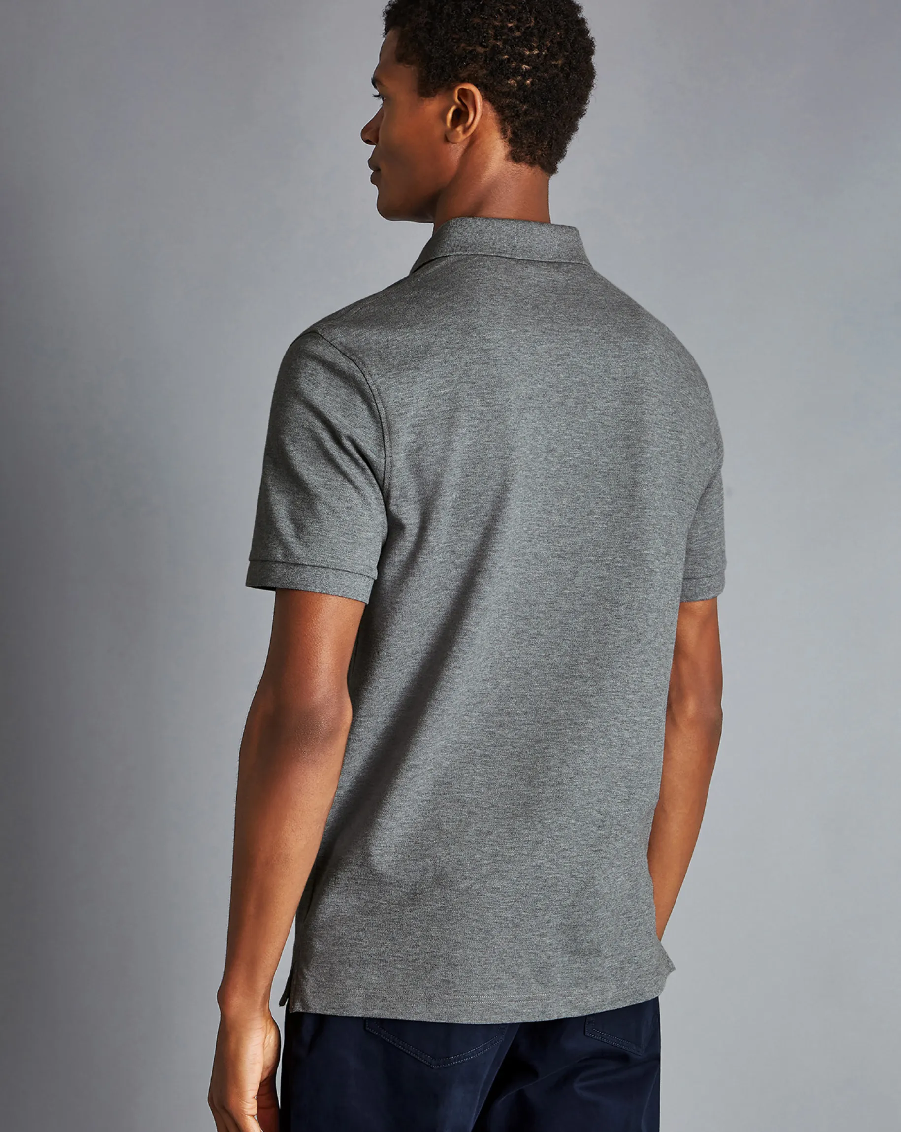Golf polos|Grey<Charles Tyrwhitt Tyrwhitt Pique Polo - Grey