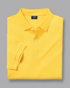 Short Sleeve polos|Polos<Charles Tyrwhitt Tyrwhitt Pique Polo - Lemon Lemon Yellow