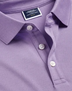 Golf polos|Short Sleeve polos<Charles Tyrwhitt Tyrwhitt Pique Polo - Purple Lilac