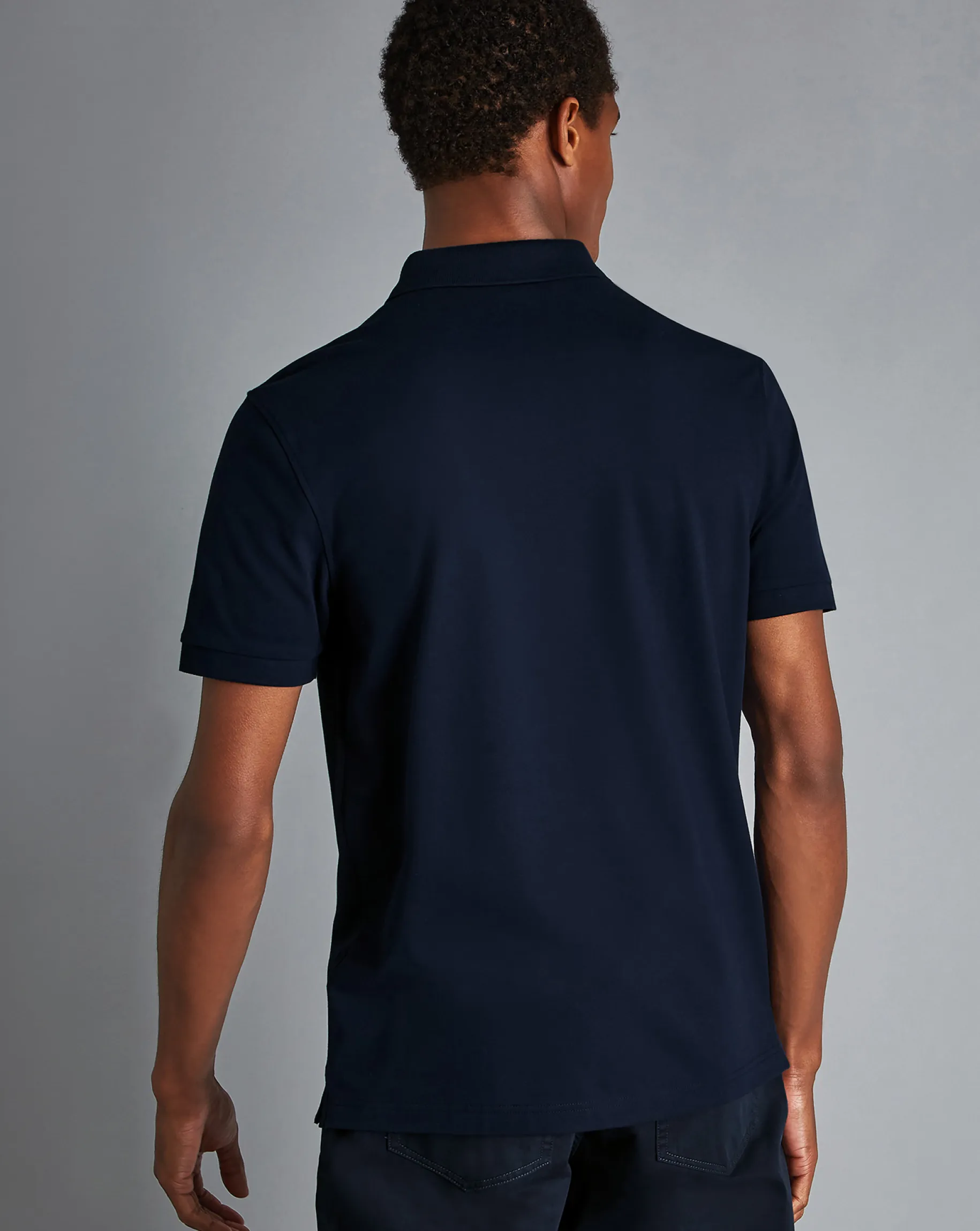 Blue Shirts|Golf polos<Charles Tyrwhitt Tyrwhitt Pique Polo - Navy
