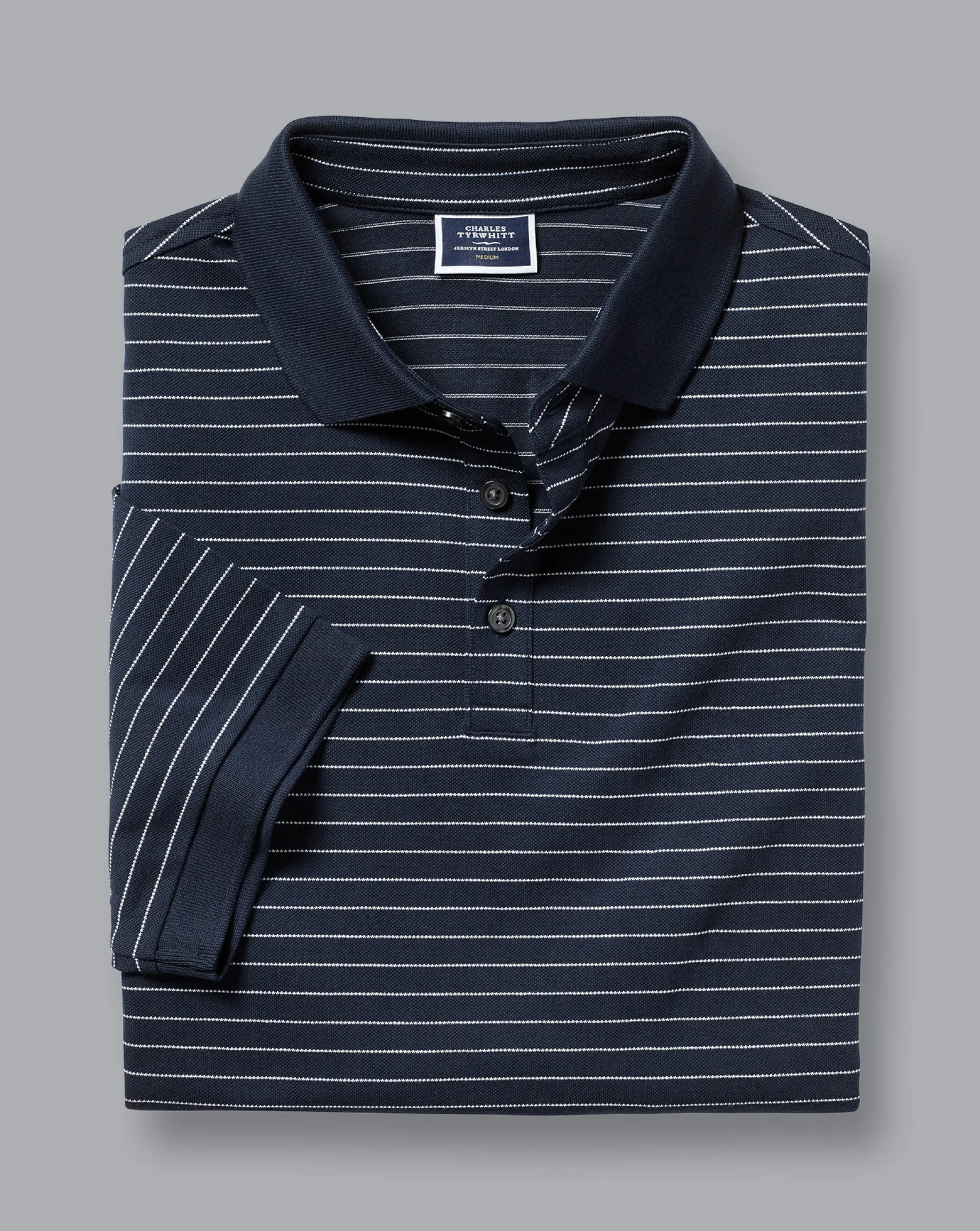 Blue Shirts|Blue<Charles Tyrwhitt Tyrwhitt Pique Polo - Navy & White Navy and White