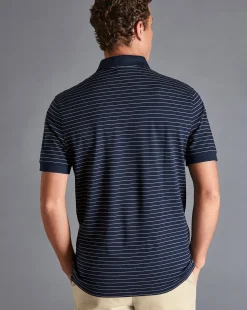 Blue Shirts|Blue<Charles Tyrwhitt Tyrwhitt Pique Polo - Navy & White Navy and White