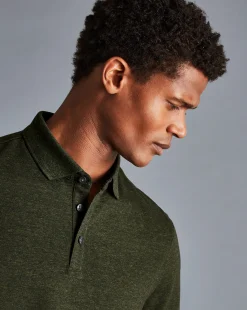 Shirt Sale|Polos<Charles Tyrwhitt Tyrwhitt Pique Polo - Olive Melange