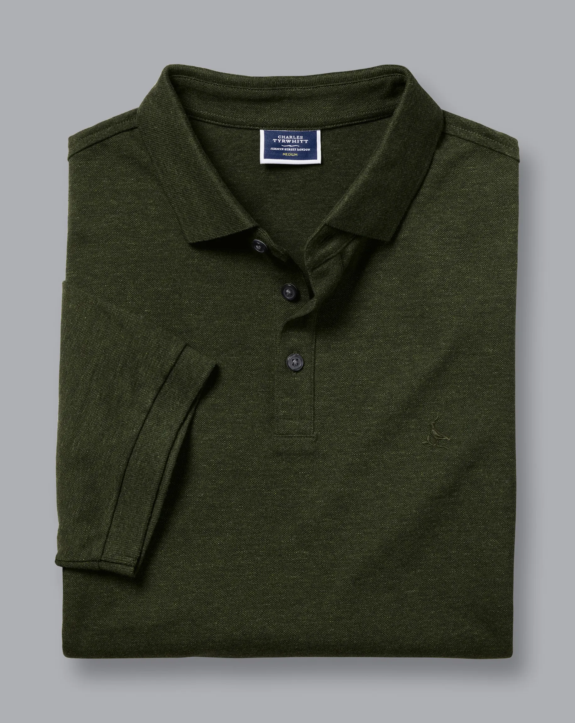 Shirt Sale|Polos<Charles Tyrwhitt Tyrwhitt Pique Polo - Olive Melange