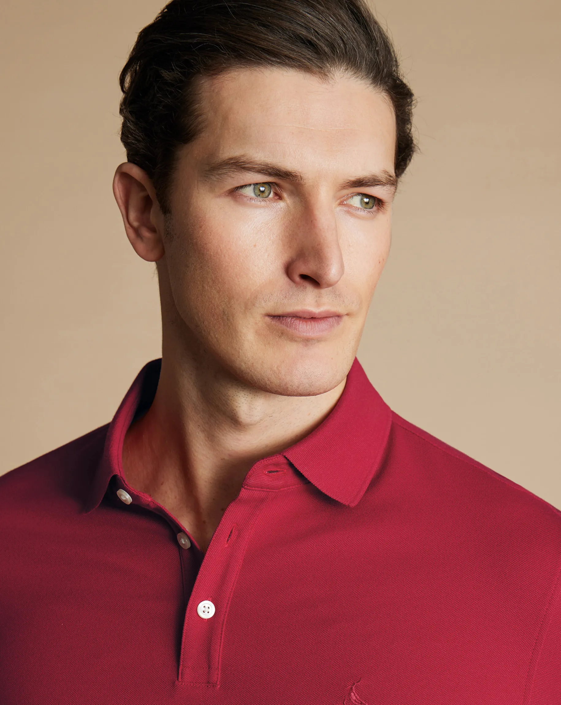 Golf polos|Short Sleeve polos<Charles Tyrwhitt Tyrwhitt Pique Polo - Red