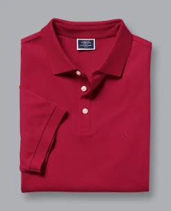 Golf polos|Short Sleeve polos<Charles Tyrwhitt Tyrwhitt Pique Polo - Red